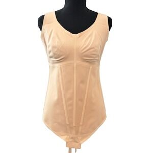 Honeylove Boldness Bodysuit Size 1X Body-Sculpting Contouring Shapewear Sand